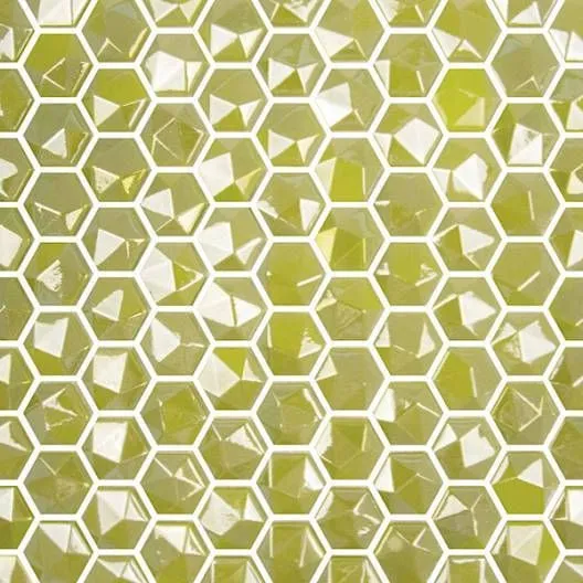 Edna Hexagon Pistachio Glossy 12" x 12" HEX363D Centura Hexagon Mosaic Tiles