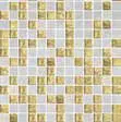 Shading Blends Gold Illusion 13" x 13" DEGOMO Centura Square Mosaic Tiles