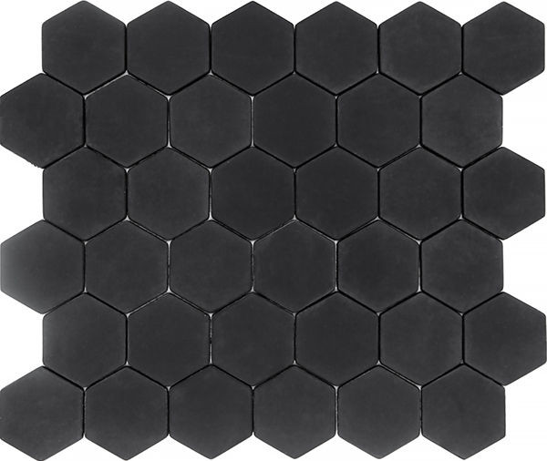 Pan Dan Graphite Matte 11" x 12" ESGRAPHITE48 Centura Hexagon Mosaic Tiles | Floors & Baths Pro's