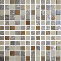 backsplash mosaic tiles Mystic Glass Amber 13" x 13" MYAMMO Centura Square Mosaic Tiles | Floors & Baths Pro's