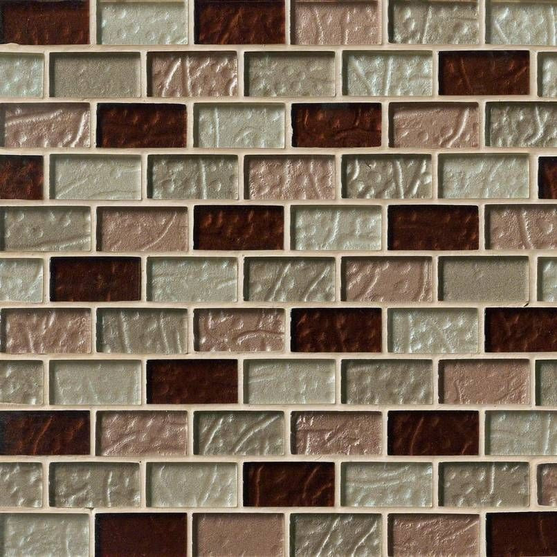 backsplash mosaic tiles Ayres Blend 12" x 12" SMOT-GLBRK-AB8M MSI Surfaces Rectangle Mosaic Tiles | Floors & Baths Pro's