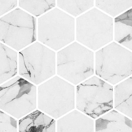 Hex XL Ecostone Fosco Matte 12" x 12" ECHEXLFOSCM Centura Hexagon Mosaic Tiles