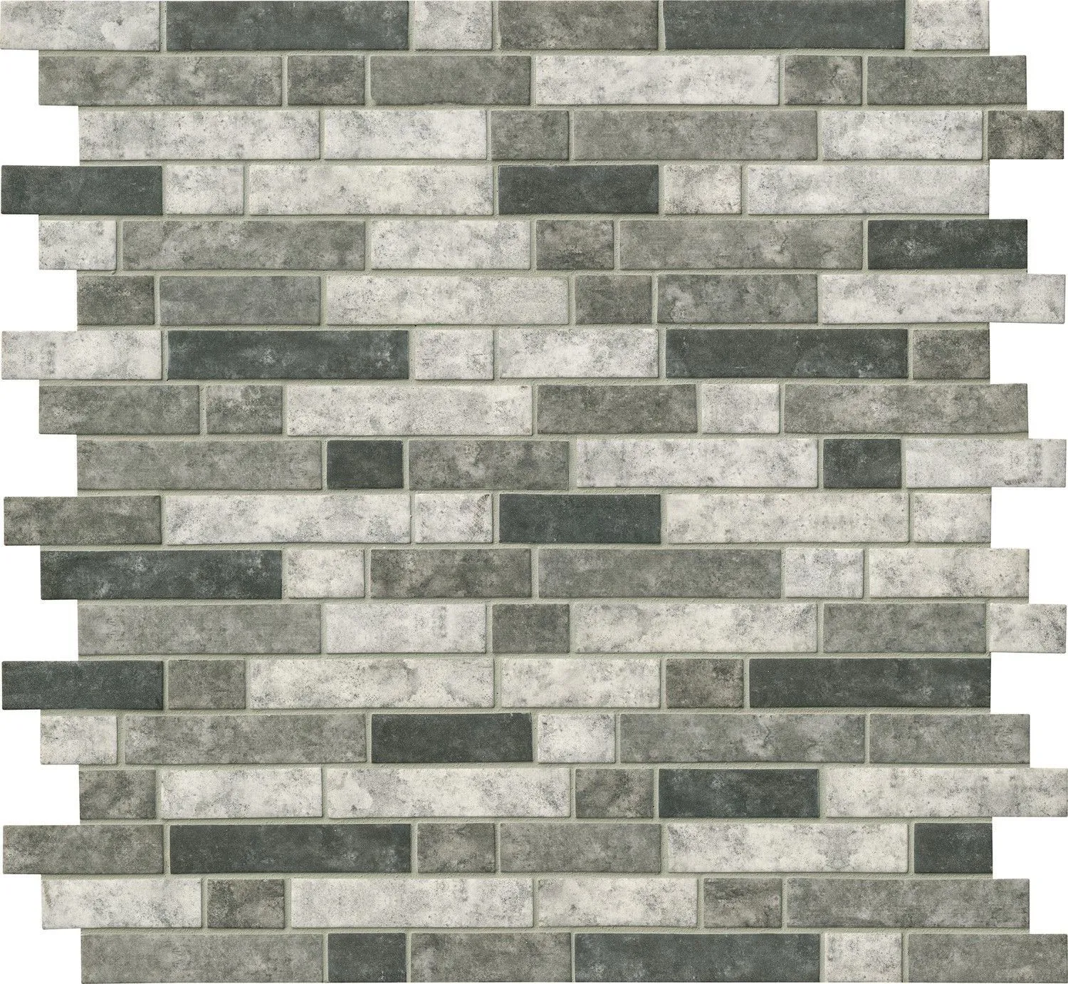 Urban Tapestry Gray-Dark Glossy 12" x 12" SMOT-GLSIL-UT6MM MSI Surfaces Rectangle Mosaic Tiles