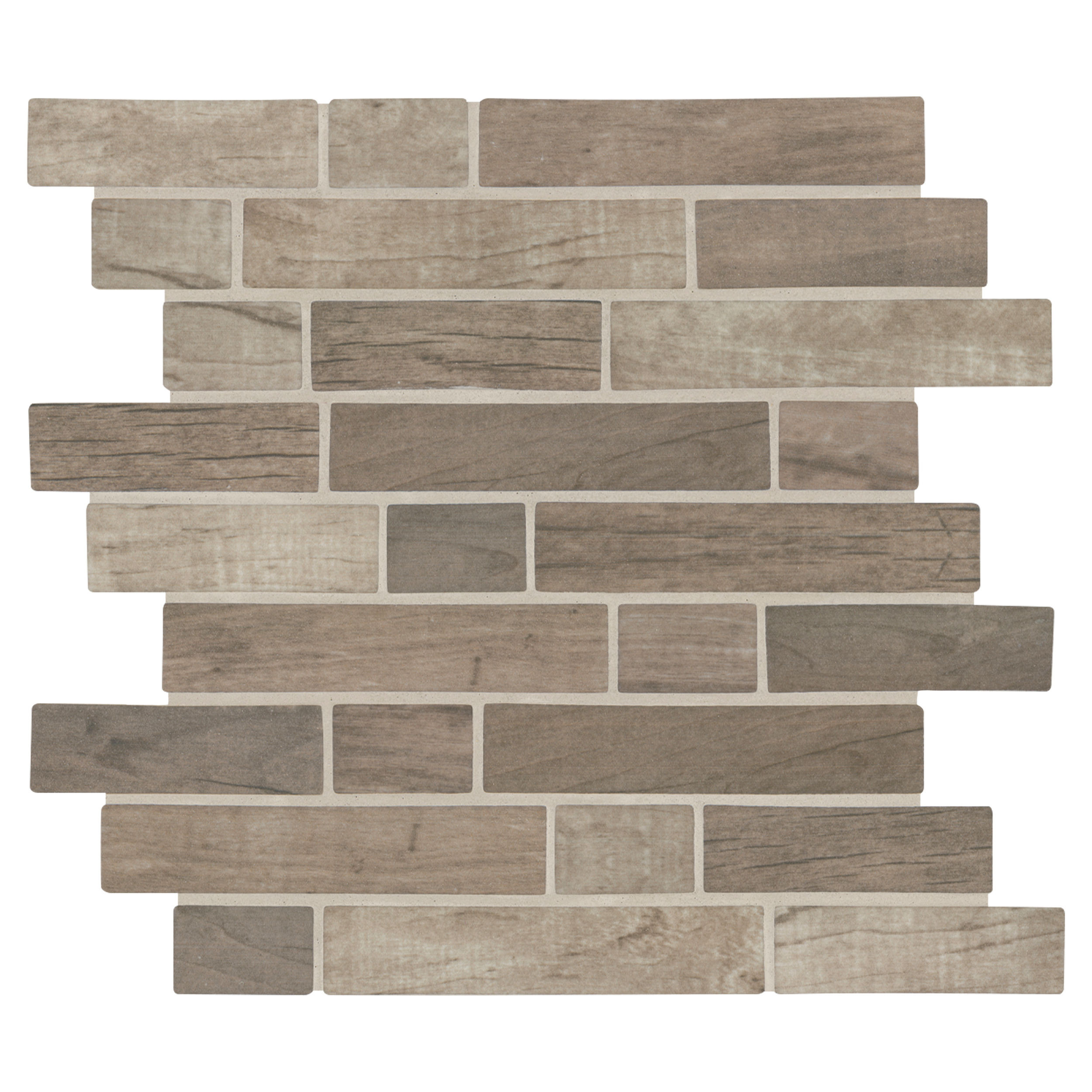 backsplash mosaic tiles Driftwood Brown Matte 12" x 12" SMOT-GLSIL-DRIFT6MM MSI Surfaces Rectangle Mosaic Tiles | Floors & Baths Pro's