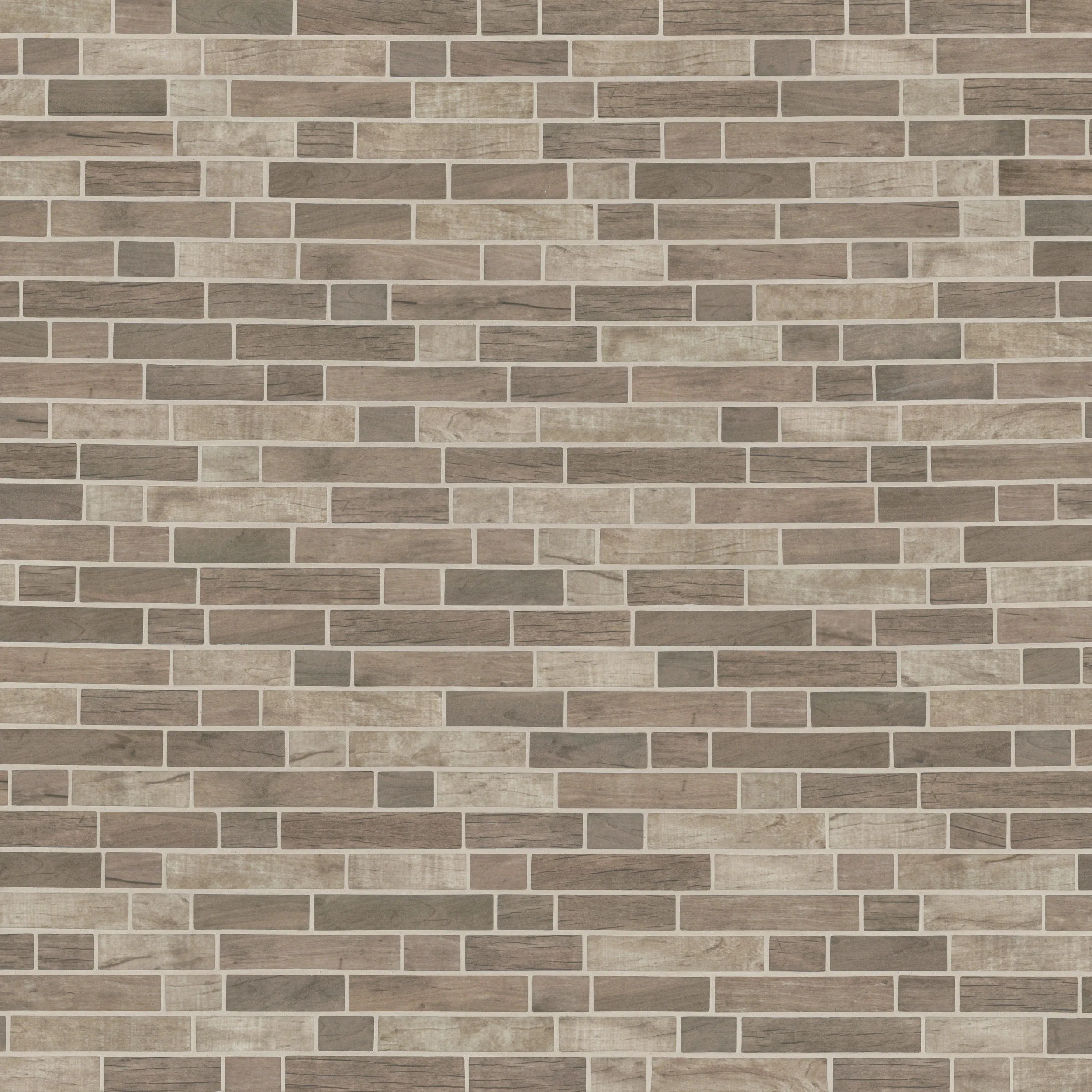 Driftwood Brown Matte 12" x 12" SMOT-GLSIL-DRIFT6MM MSI Surfaces Rectangle Mosaic Tiles