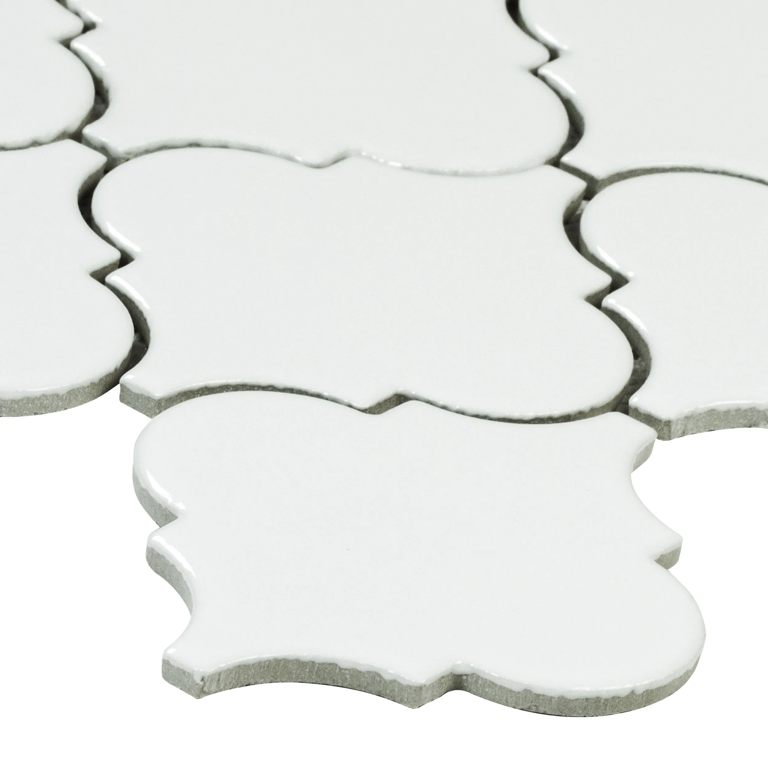 Whisper White-Cool Glossy 11" x 15-1/2" SMOT-PT-WW-ARABESQ MSI Surfaces Other Mosaic Tiles