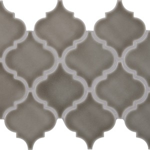 backsplash mosaic tiles Dove Gray-Light Glossy 11" x 15-1/2" SMOT-PT-DG-ARABESQ MSI Surfaces Other Mosaic Tiles | Floors & Baths Pro's