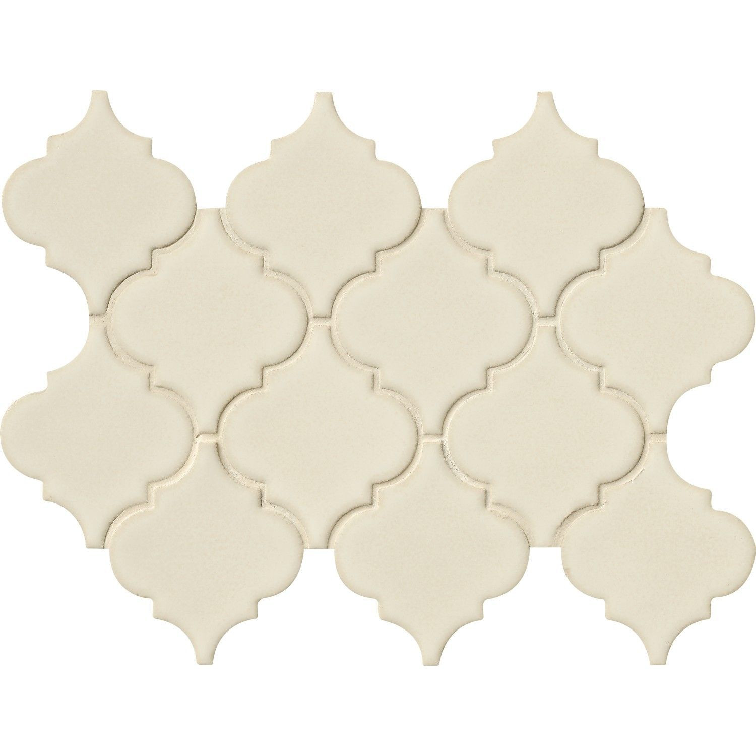 backsplash mosaic tiles Antique Beige Glossy 11" x 15-1/2" SMOT-PT-AW-ARABESQ MSI Surfaces Rectangle Mosaic Tiles | Floors & Baths Pro's