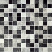 backsplash mosaic tiles Essence Carrara Mix Dark 12-1/4" x 12-1/4" ESS2002691 Centura Square Mosaic Tiles | Floors & Baths Pro's