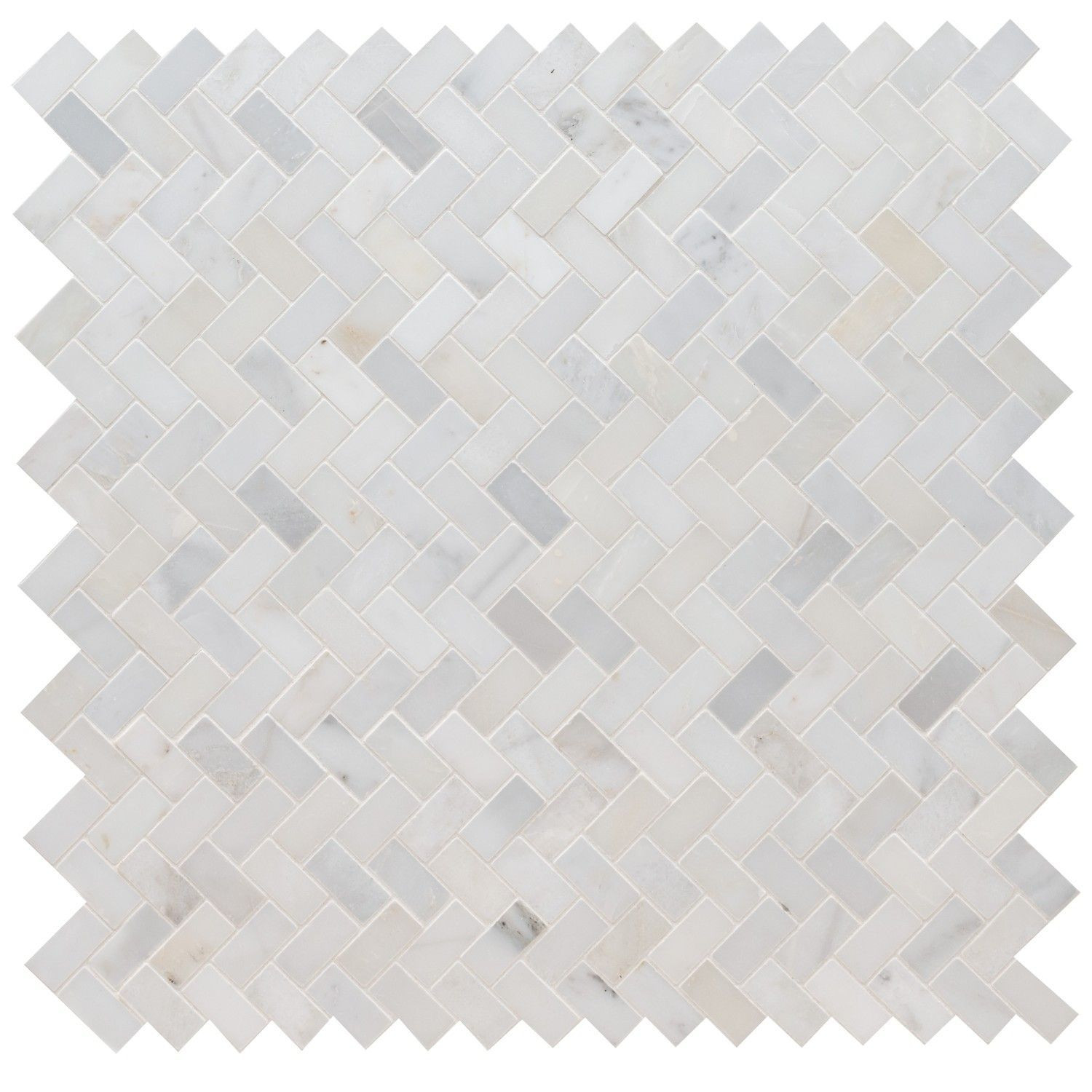 Arabescato Carrara White-Cool Honed 11-1/2" x 11-1/2" SMOT-ARA-HBH MSI Surfaces Rectangle Mosaic Tiles | Floors & Baths Pro's