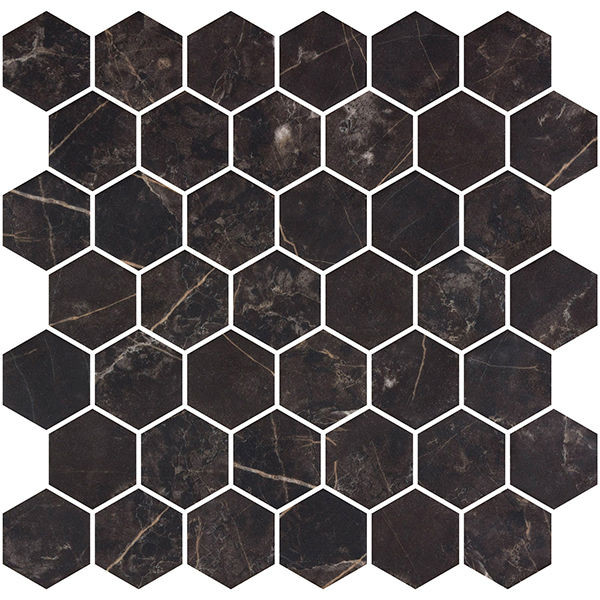 backsplash mosaic tiles Hex XL Ecostone Coimbra Matte 12" x 12" ECHEXLCOIMBM Centura Hexagon Mosaic Tiles | Floors & Baths Pro's