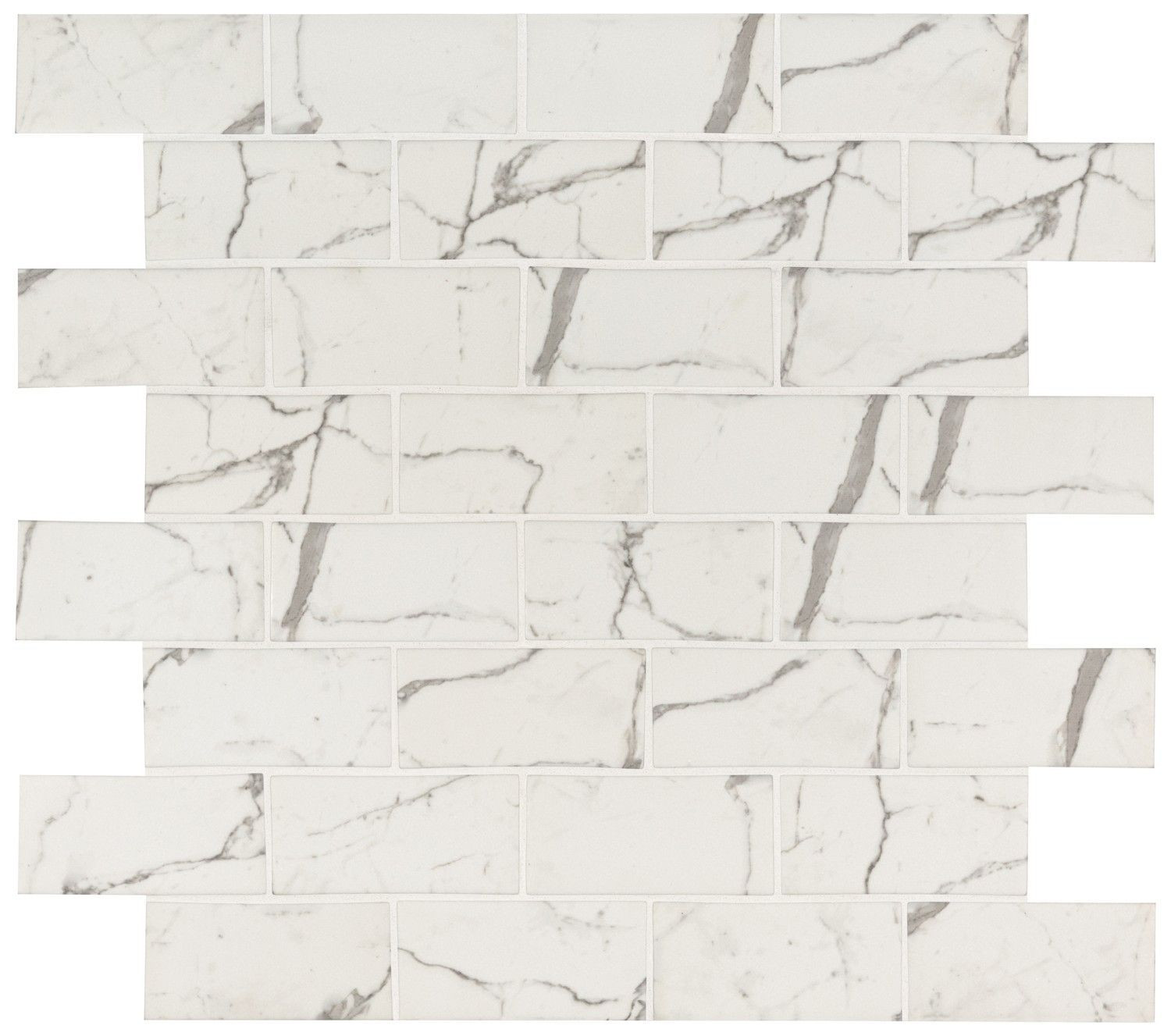 backsplash mosaic tiles Statuario Celano White-Cool Glossy 11-1/2" x 11-1/2" SMOT-GLS-STACEL36 MSI Surfaces Rectangle Mosaic Tiles | Floors & Baths Pro's