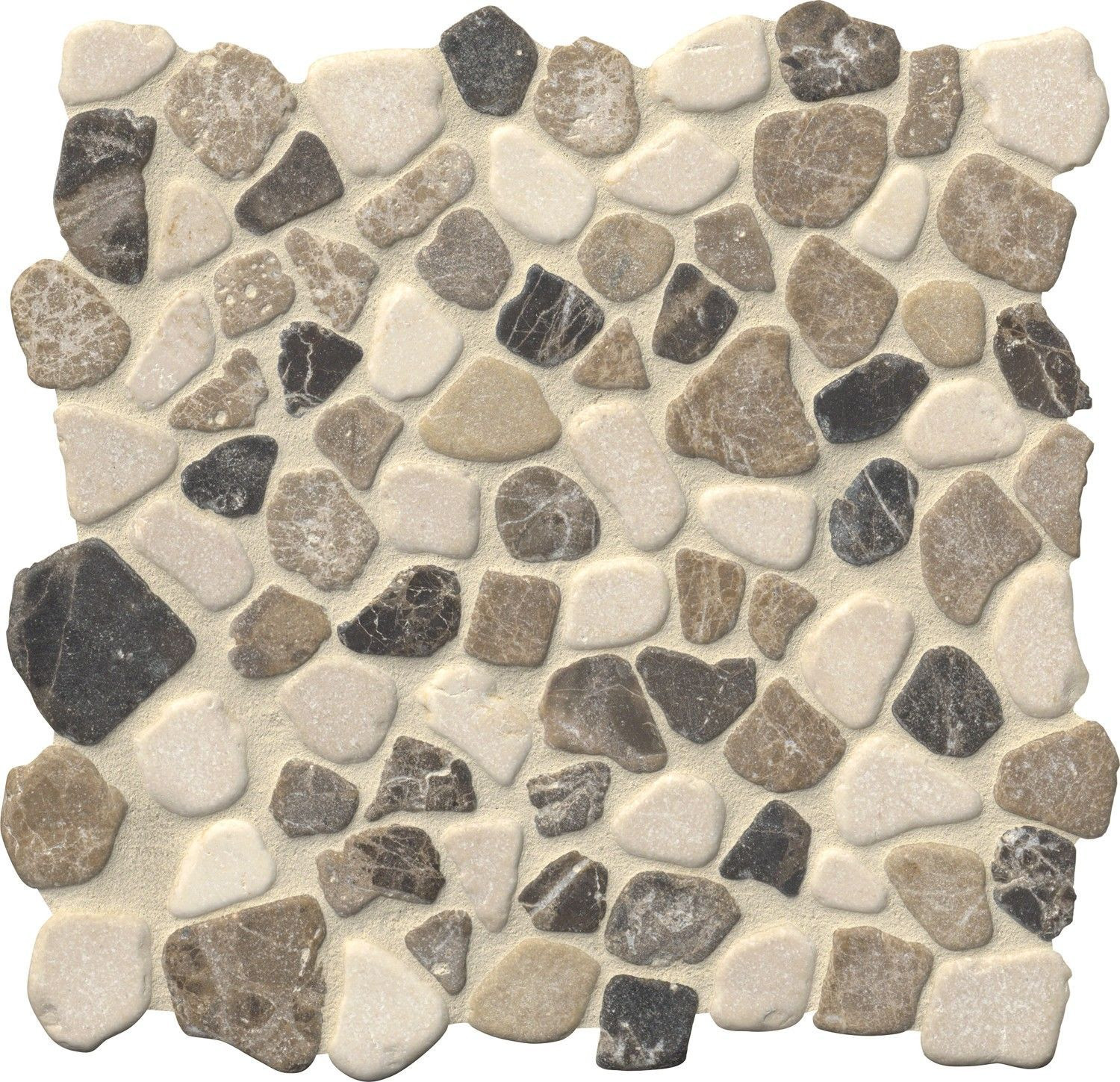 backsplash mosaic tiles Mix Marble Brown Tumbled 11-1/2" x 11-1/2" SMOT-PEB-MIXMAR MSI Surfaces Square Mosaic Tiles | Floors & Baths Pro's