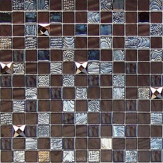 Mystic Glass Agata Brown Glossy 13" x 13" MYAGBRMO Centura Square Mosaic Tiles | Floors & Baths Pro's