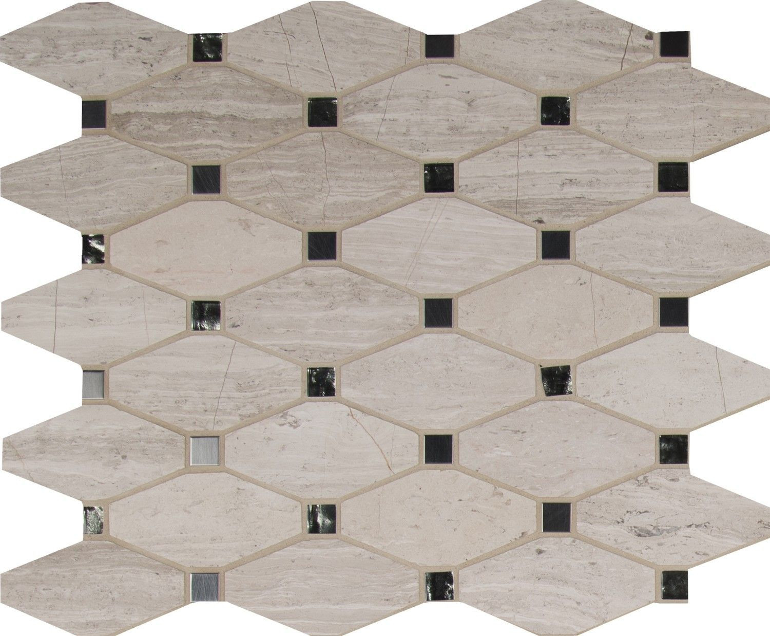 backsplash mosaic tiles Weathered Dunes Gray-Light Multi Finish 12" x 13-1/2" SMOT-SGLSMT-BAYVIEW10MM MSI Surfaces Other Mosaic Tiles | Floors & Baths Pro's