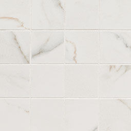 backsplash mosaic tiles Kaya Calacatta Lucca Matte 3" x 3" NKAYCALLUC3X3 MSI Surfaces Square Mosaic Tiles | Floors & Baths Pro's