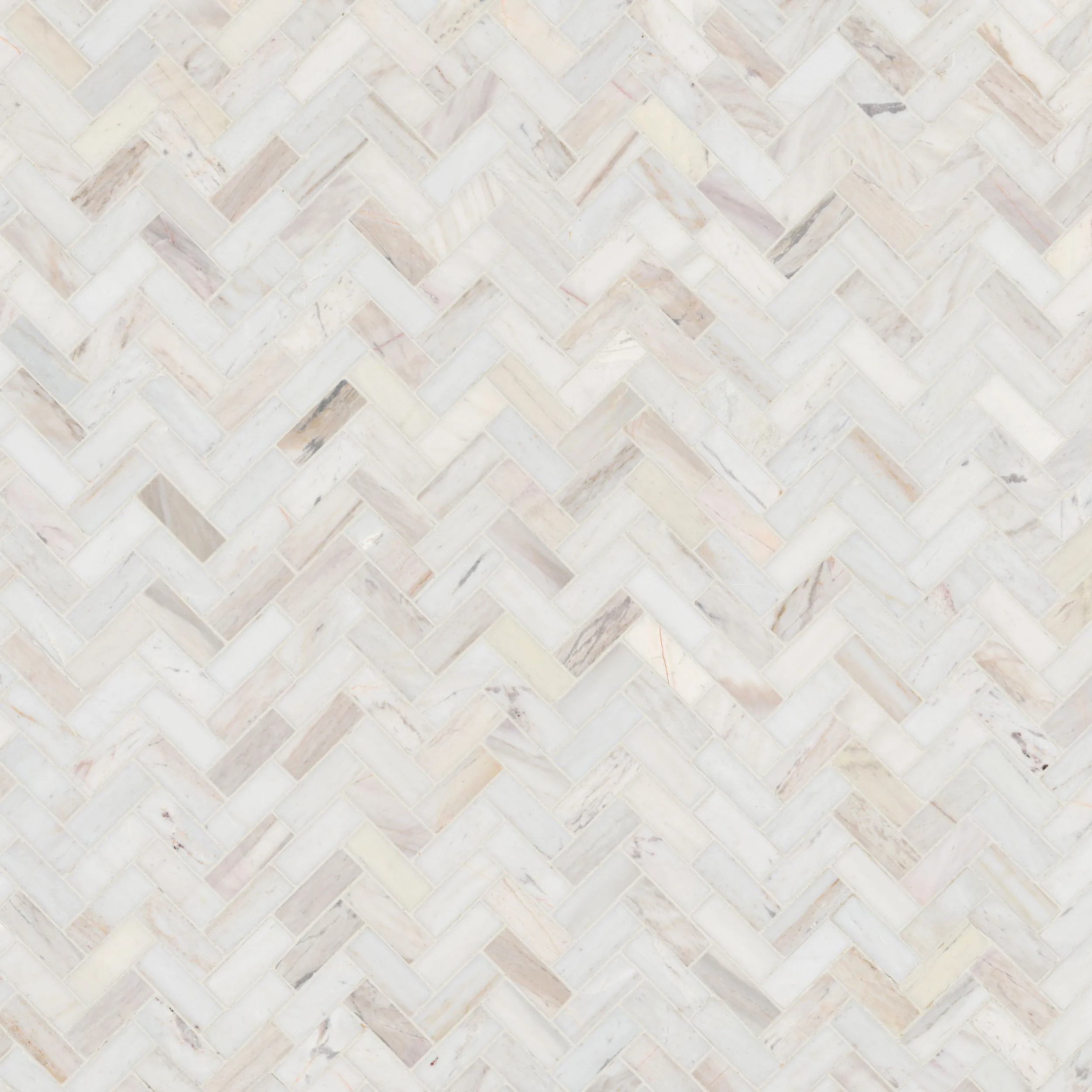 Angora Herringbone Beige Polished 12" x 12" SMOT-ANGORA-HBP MSI Surfaces Rectangle Mosaic Tiles