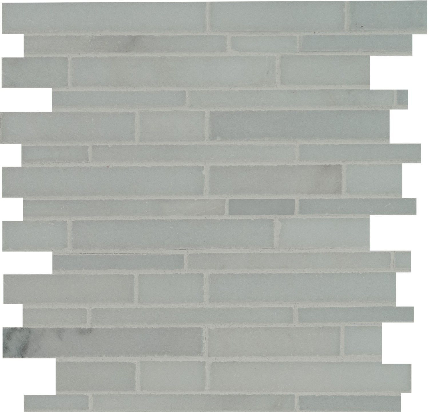 backsplash mosaic tiles Winter Twilight White-Cool Polished 12" x 12" SMOT-GRE-ILP10MM MSI Surfaces Rectangle Mosaic Tiles | Floors & Baths Pro's