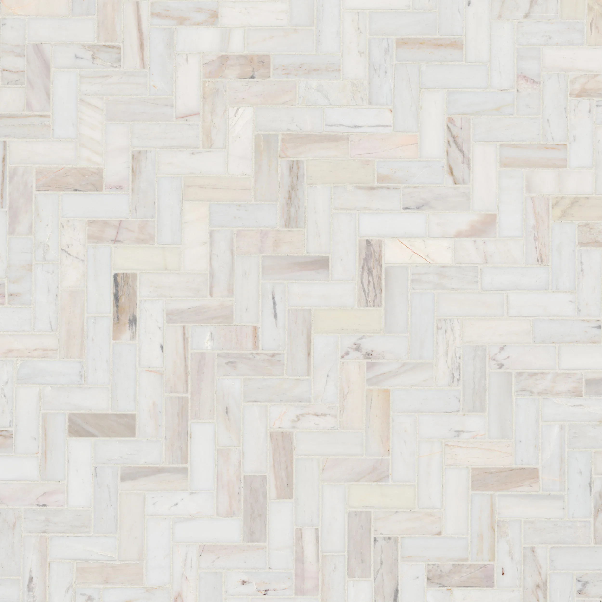 Angora Herringbone Beige Polished 12" x 12" SMOT-ANGORA-HBP MSI Surfaces Rectangle Mosaic Tiles