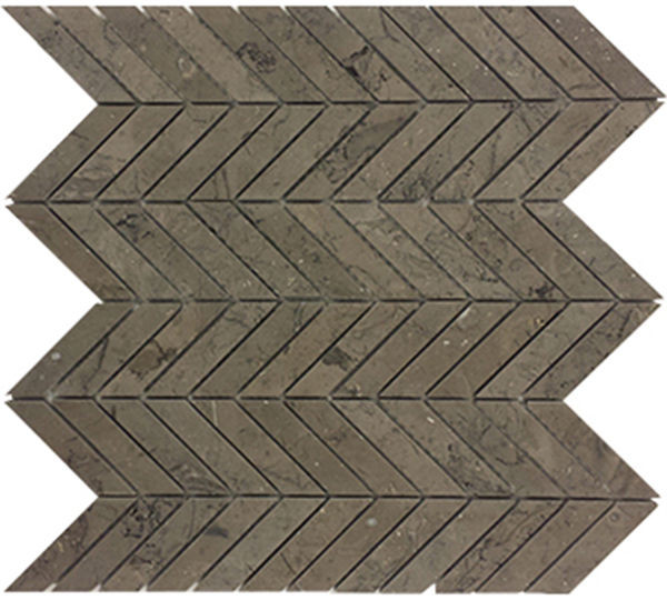 Miki Chevron Jordan Grey Matte 12" x 12" (9.2 sqft/box) S210HONN Centura Hexagon Mosaic Tiles | Floors & Baths Pro's