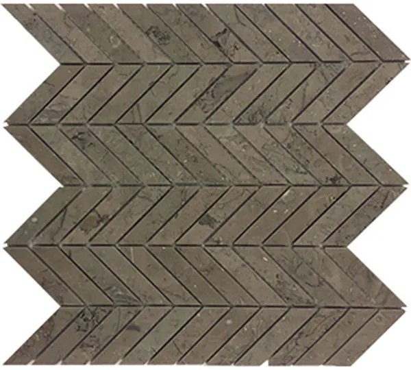 Miki Chevron Jordan Grey Matte 12" x 12" (9.2 sqft/box)