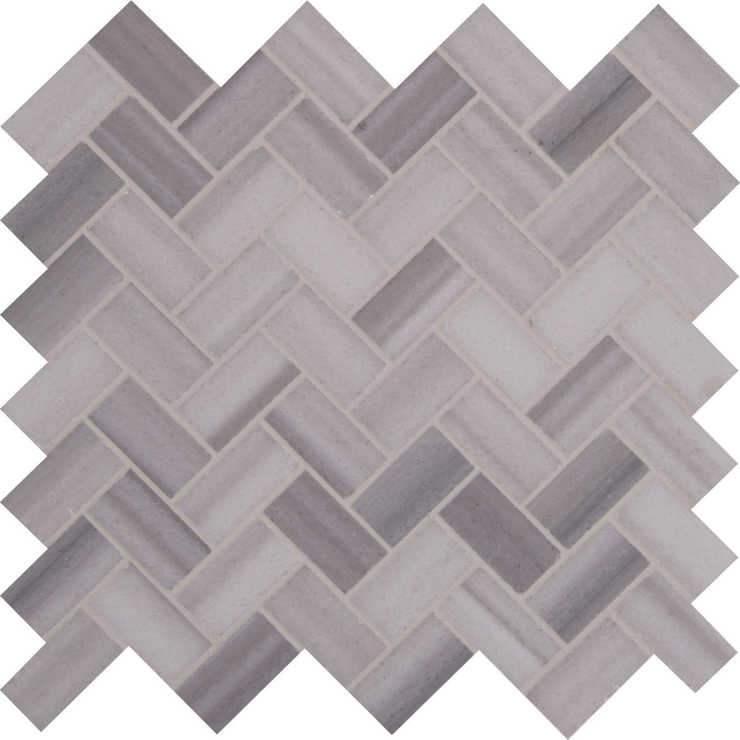 backsplash mosaic tiles Bergamo Herringbone Gray-Light Polished 11-1/2" x 11-1/2" SMOT-BERGAMO-HB10MM MSI Surfaces Rectangle Mosaic Tiles | Floors & Baths Pro's