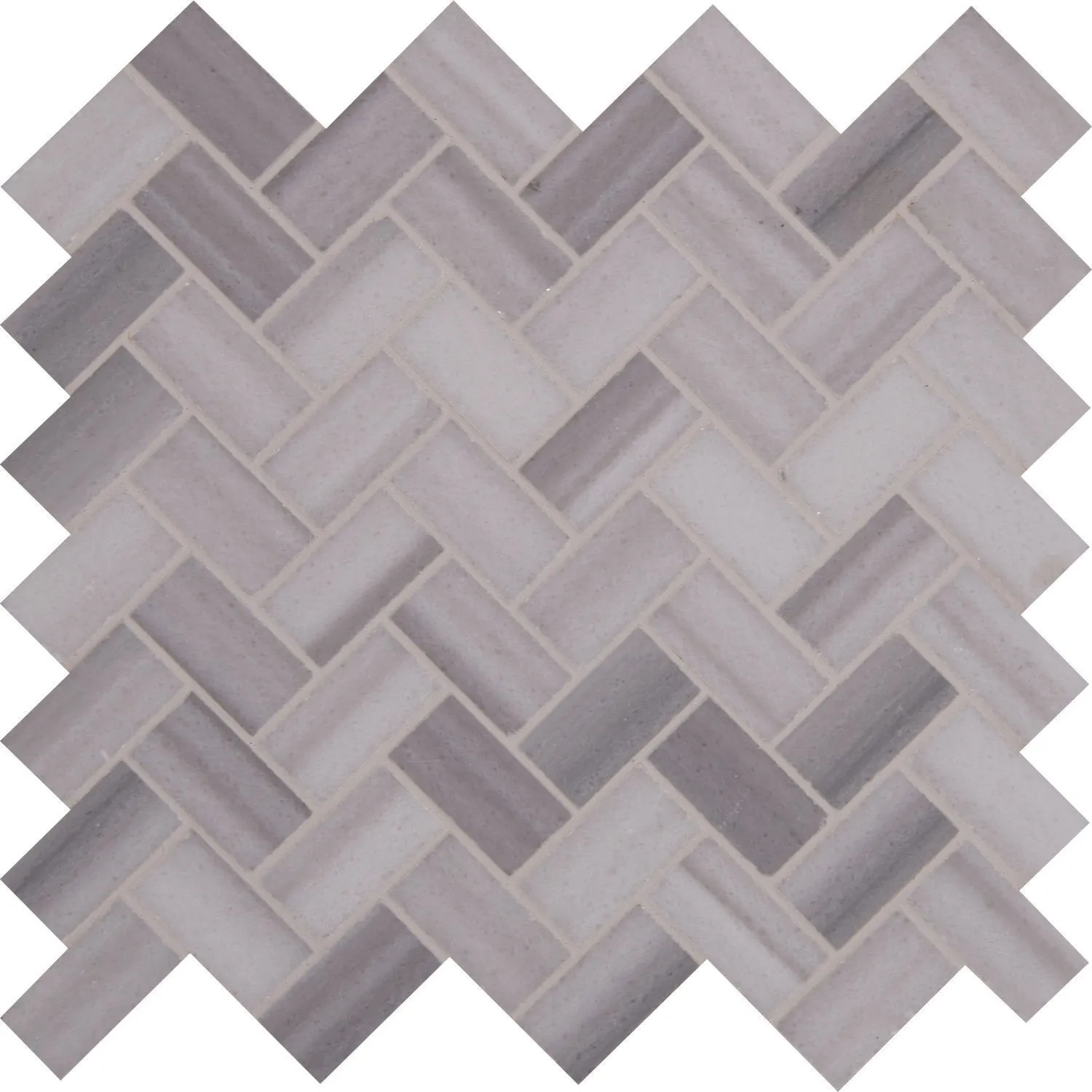 Bergamo Herringbone Gray-Light Polished 11-1/2" x 11-1/2"