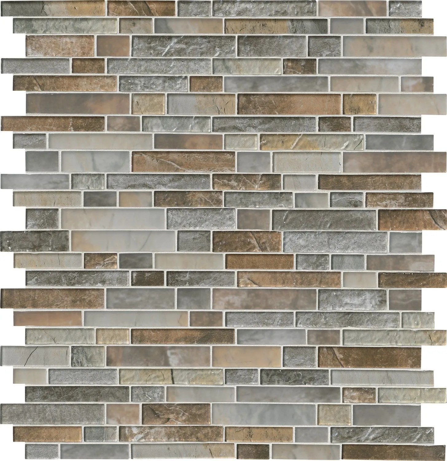 Taos Multicolor Glossy 11-1/2" x 13" SMOT-GLSIL-TAOS8MM MSI Surfaces Rectangle Mosaic Tiles