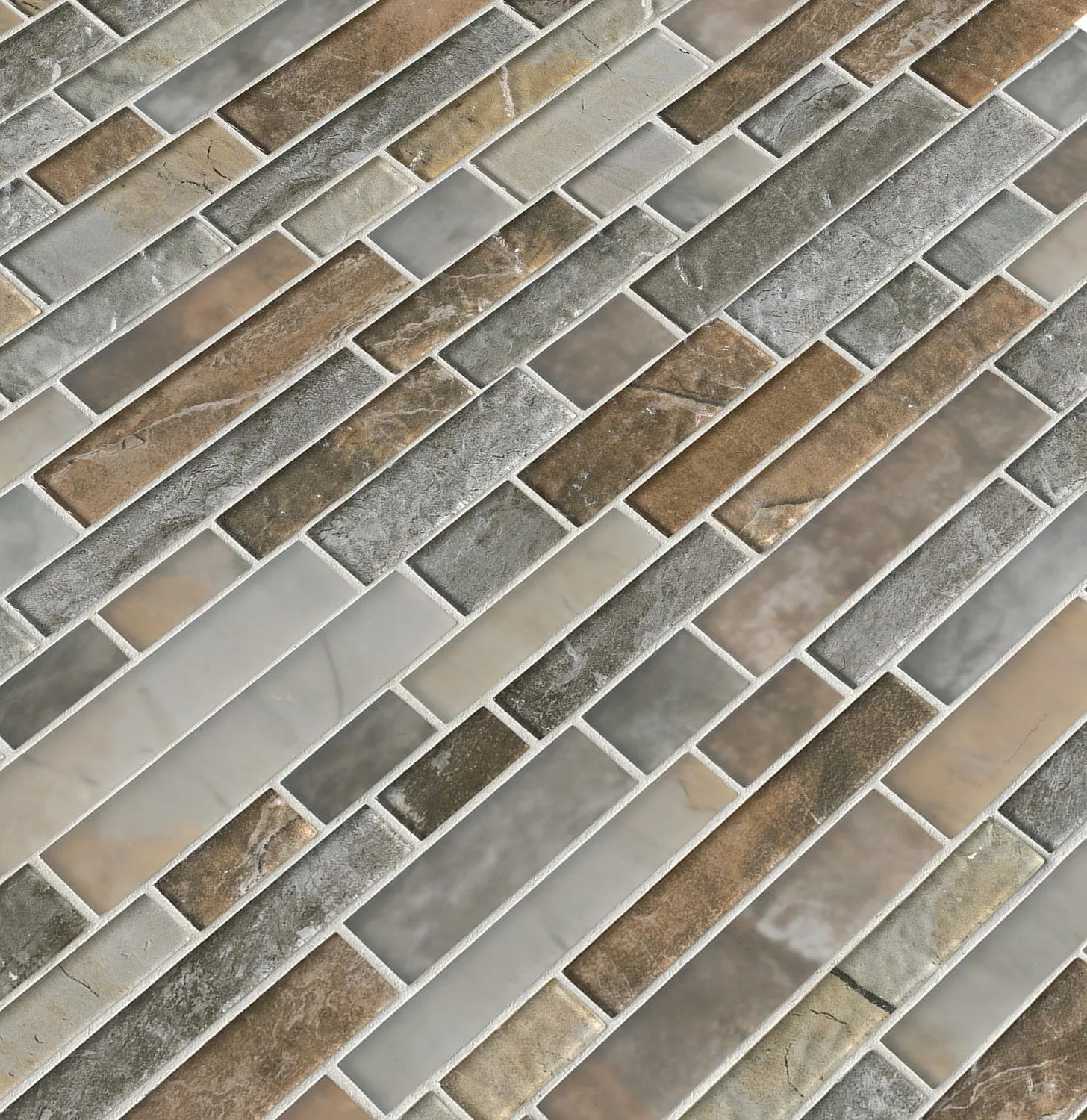 Taos Multicolor Glossy 11-1/2" x 13" SMOT-GLSIL-TAOS8MM MSI Surfaces Rectangle Mosaic Tiles