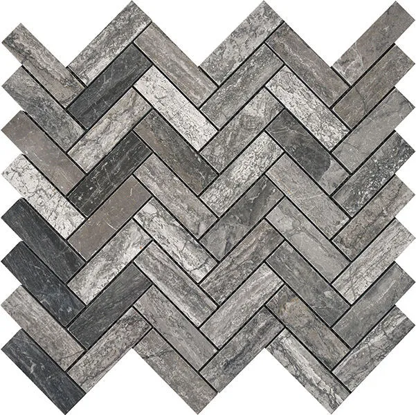 Terra Marble Metalicus Herringbone Polished 12" x 12"