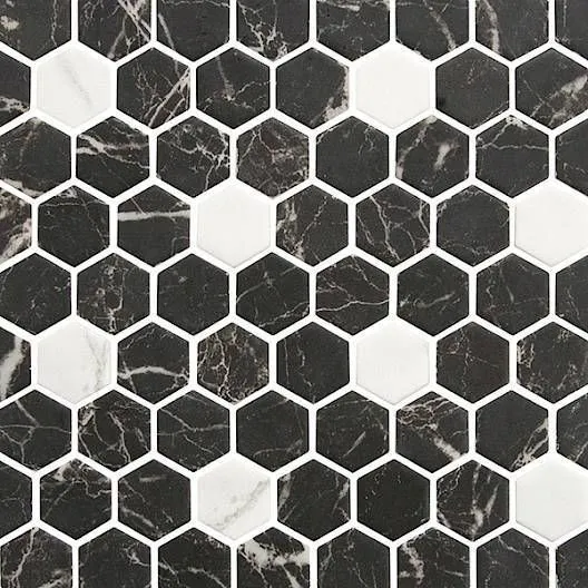 Geo Pattern Hex Pattern 1 Matte 10" x 12" GE2003002 Centura Hexagon Mosaic Tiles