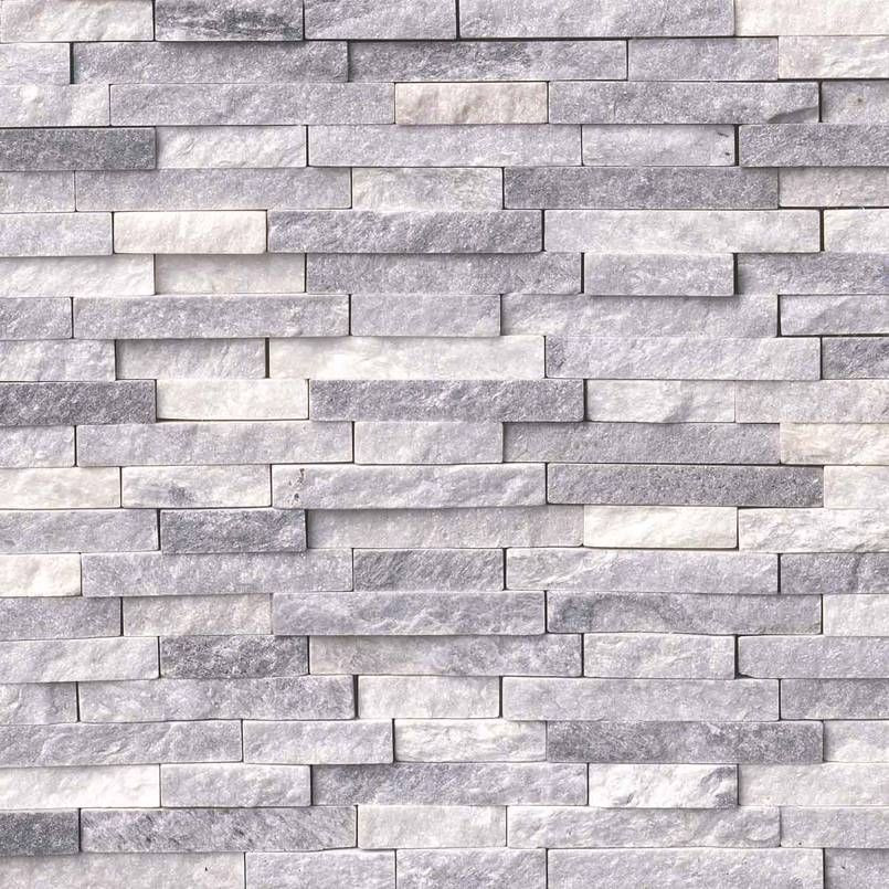 Alaska Gray-Dark Splitface 12" x 12-1/2" SMOT-ALGRY-SFIL10MM MSI Surfaces Rectangle Mosaic Tiles | Floors & Baths Pro's