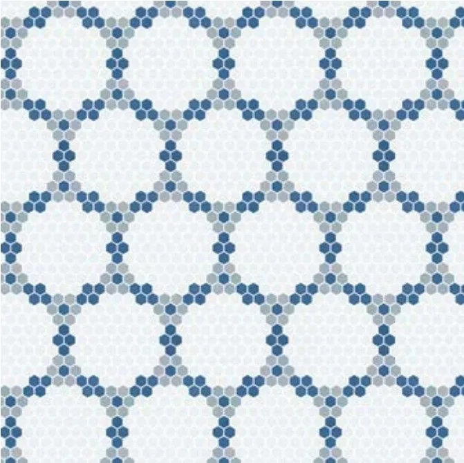 Hex Pattern 14 Matte 10" x 18" GE2004336 Centura Hexagon Mosaic Tiles