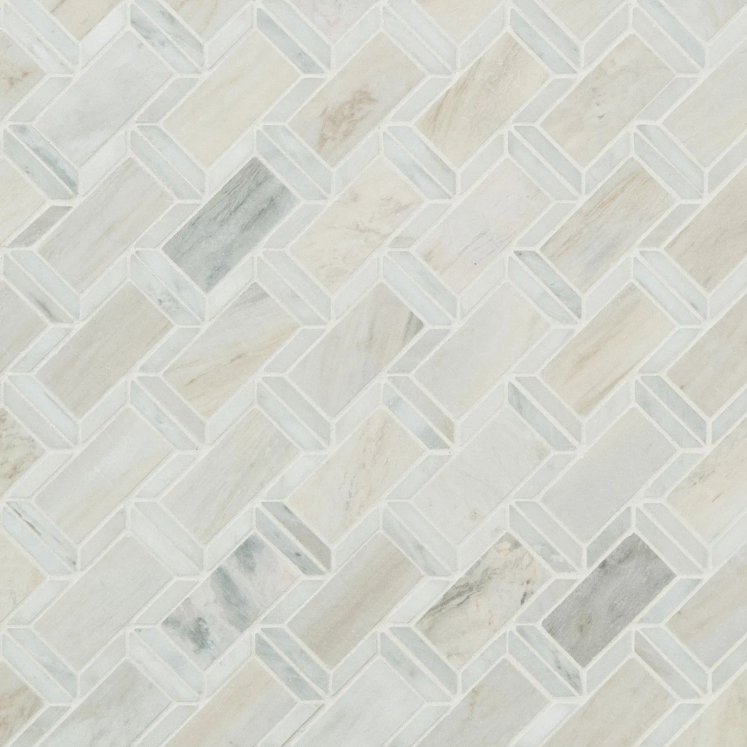 Angora Framework Subway Beige Polished 12" x 12" SMOT-ANGORA-FRM10MM MSI Surfaces Rectangle Mosaic Tiles