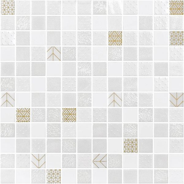 backsplash mosaic tiles Boreal Orion 12" x 12" 2003812 Centura Square Mosaic Tiles | Floors & Baths Pro's