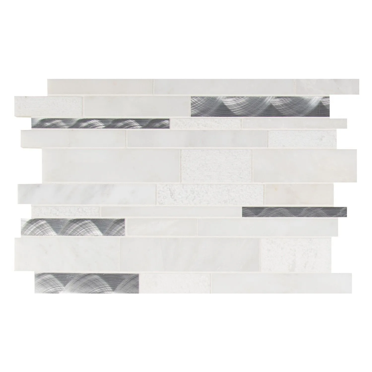 Modern Tessellation White-Cool Multi Finish 12-1/4" x 19-1/2"