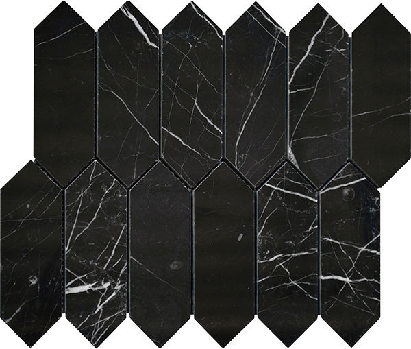 backsplash mosaic tiles Terra Marble Nero Marquina Polished 10" x 13" NEMALH Centura Other Mosaic Tiles | Floors & Baths Pro's