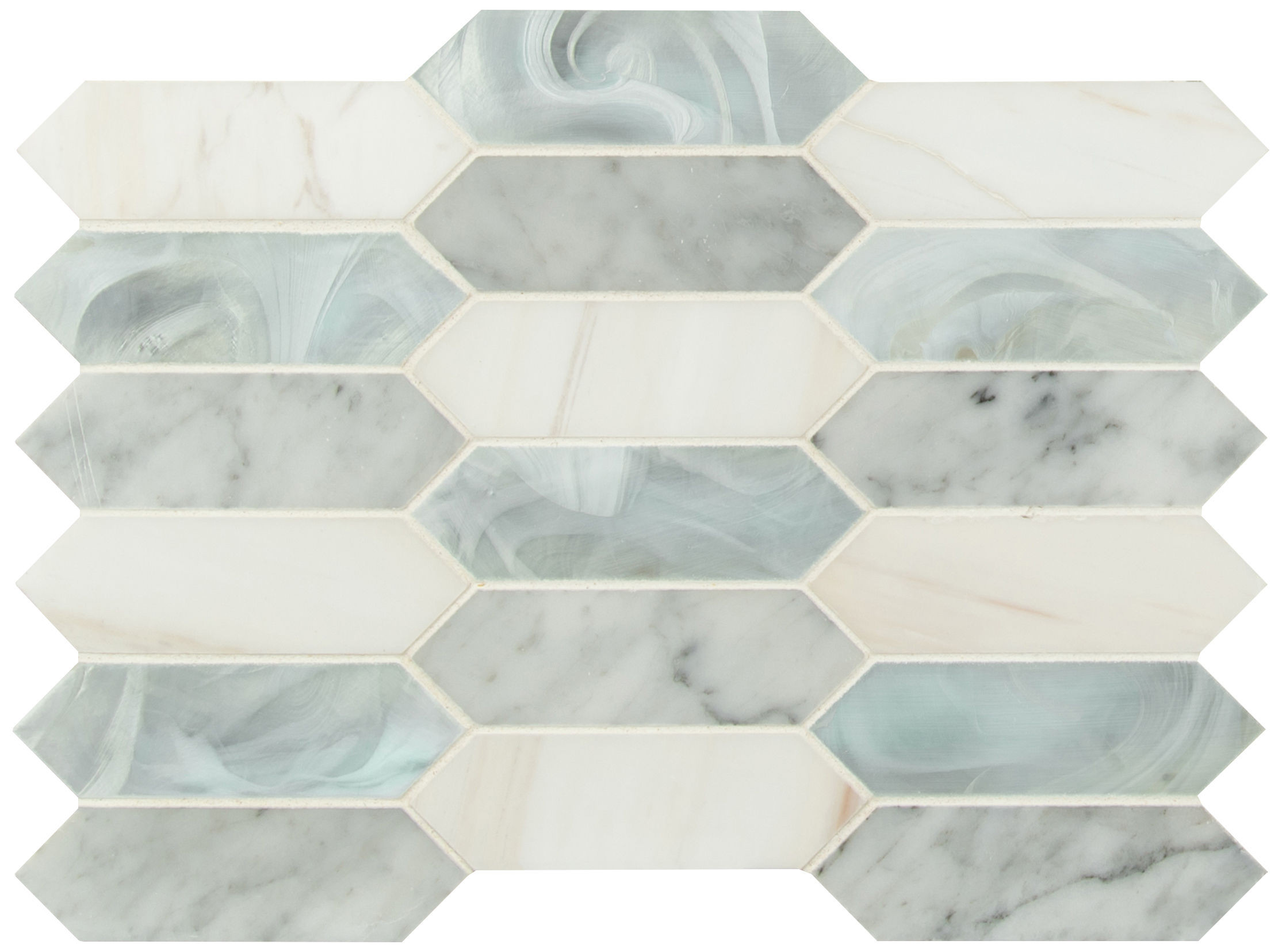 backsplash mosaic tiles Cienega Springs 10" x 13-25/32" SMOT-SGLSPK-CIESPR6MM MSI Surfaces Hexagon Mosaic Tiles | Floors & Baths Pro's