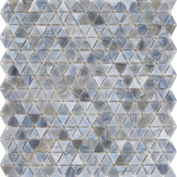 Symphony Trigonal Pewter Glossy 12" x 12" SYTRPEWTER Centura Square Mosaic Tiles | Floors & Baths Pro's