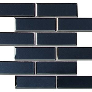 backsplash mosaic tiles Vague Blue Blue Glossy 11-1/2" x 11-1/2" SMOT-GLSST-VAGBLUBEV6MM MSI Surfaces Rectangle Mosaic Tiles | Floors & Baths Pro's