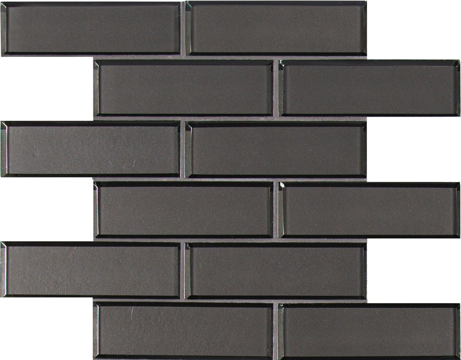 backsplash mosaic tiles Metallic Gray-Dark Glossy 11-1/2" x 11-1/2" SMOT-GLSST-MEGRBE8MM MSI Surfaces Rectangle Mosaic Tiles | Floors & Baths Pro's