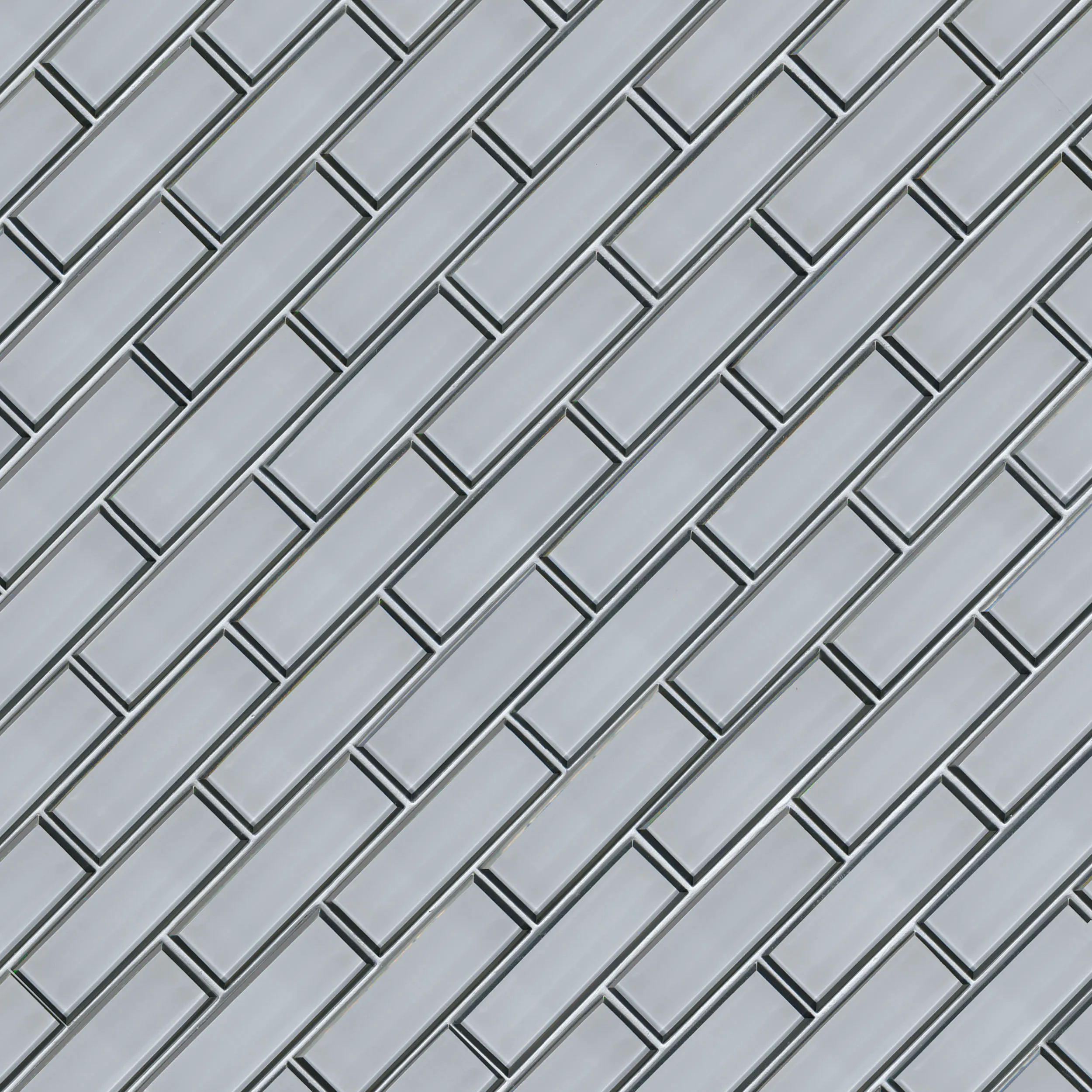 Ice Bevel White-Cool Glossy 11-1/2" x 11-1/2" SMOT-GLSST-ICEBE8MM MSI Surfaces Rectangle Mosaic Tiles