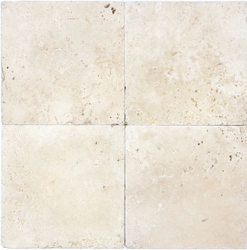 floor tiles Ivory Travertine Tumbled 6" x 6" (5000-0087-0 ) Concrete Look Floor Tiles | Floors & Baths Pro's