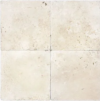 Ivory Travertine Tumbled 6" x 6" (5000-0087-0 ) Concrete Look Floor Tiles