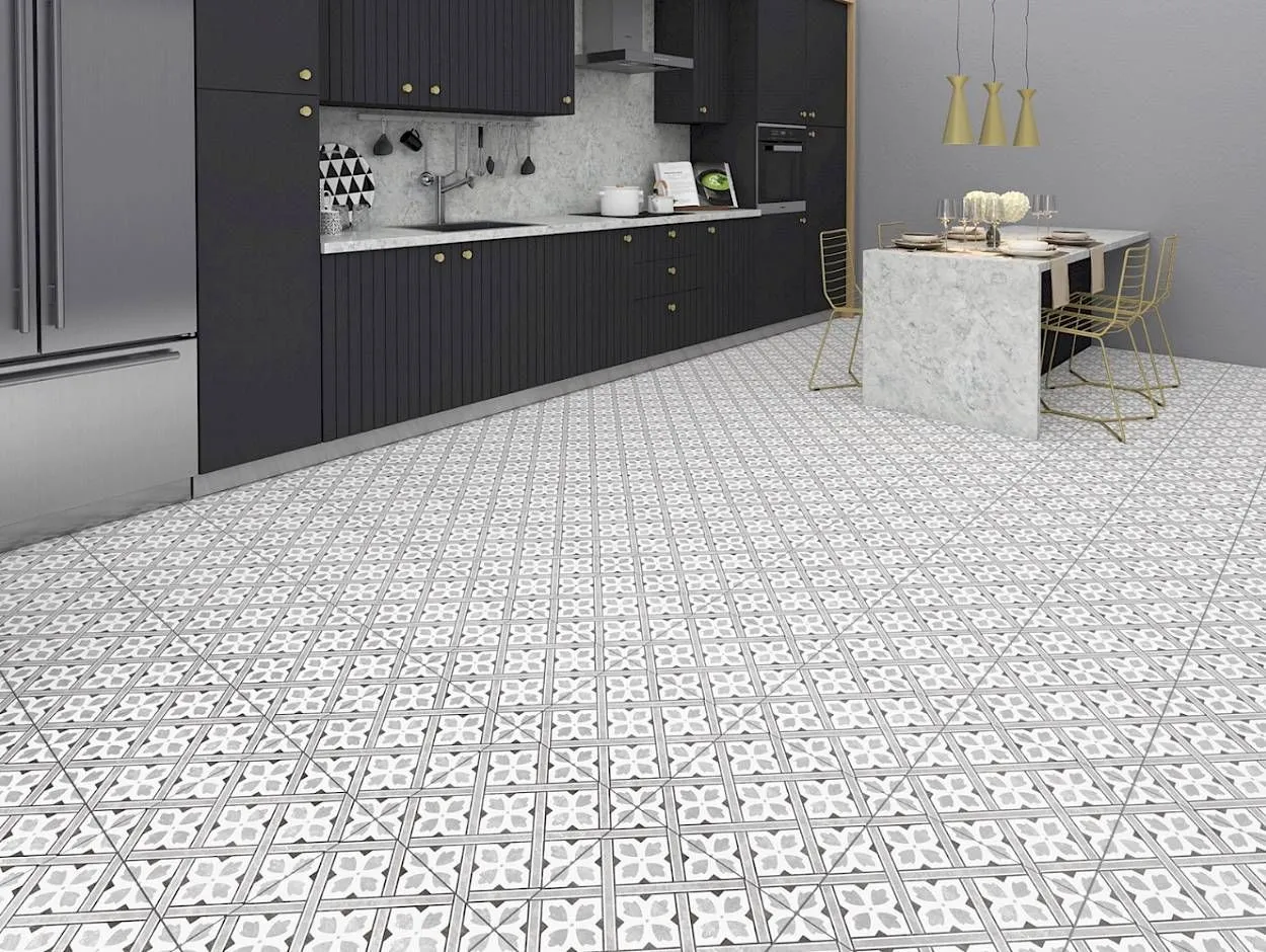 Newcastle Grey Matte 13" x 13" (NEGR13 ) Traditional Look Floor Tiles