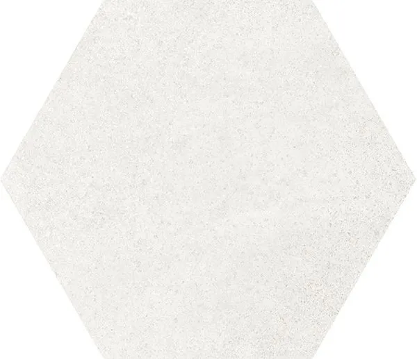 Hexatile Cement White Matte 7" x 8" (7.69 sqft/box) (HE22092NN ) Concrete Look Floor Tiles