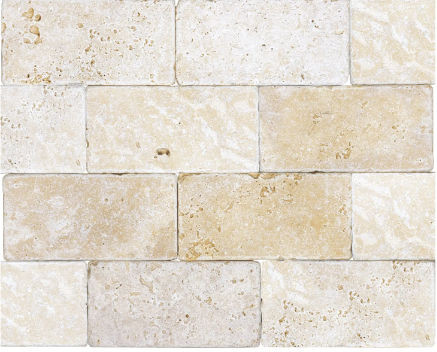 Ivory Travertine Tumbled 3" x 6" (5000-0083-0 ) Concrete Look Floor Tiles | Floors & Baths Pro's