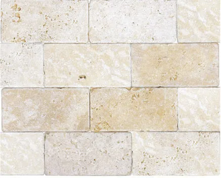 Ivory Travertine Tumbled 3" x 6" (5000-0083-0 ) Concrete Look Floor Tiles