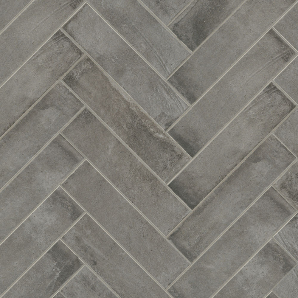 Deco Style Charcoal Natural 2" x 8" (DCSCHA0208NR ) Concrete Look Floor Tiles | Floors & Baths Pro's