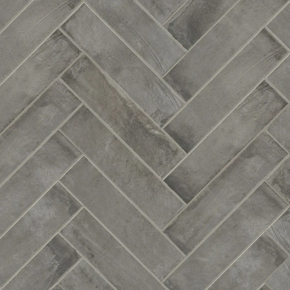 Deco Style Charcoal Natural 2" x 8" (DCSCHA0208NR ) Concrete Look Floor Tiles